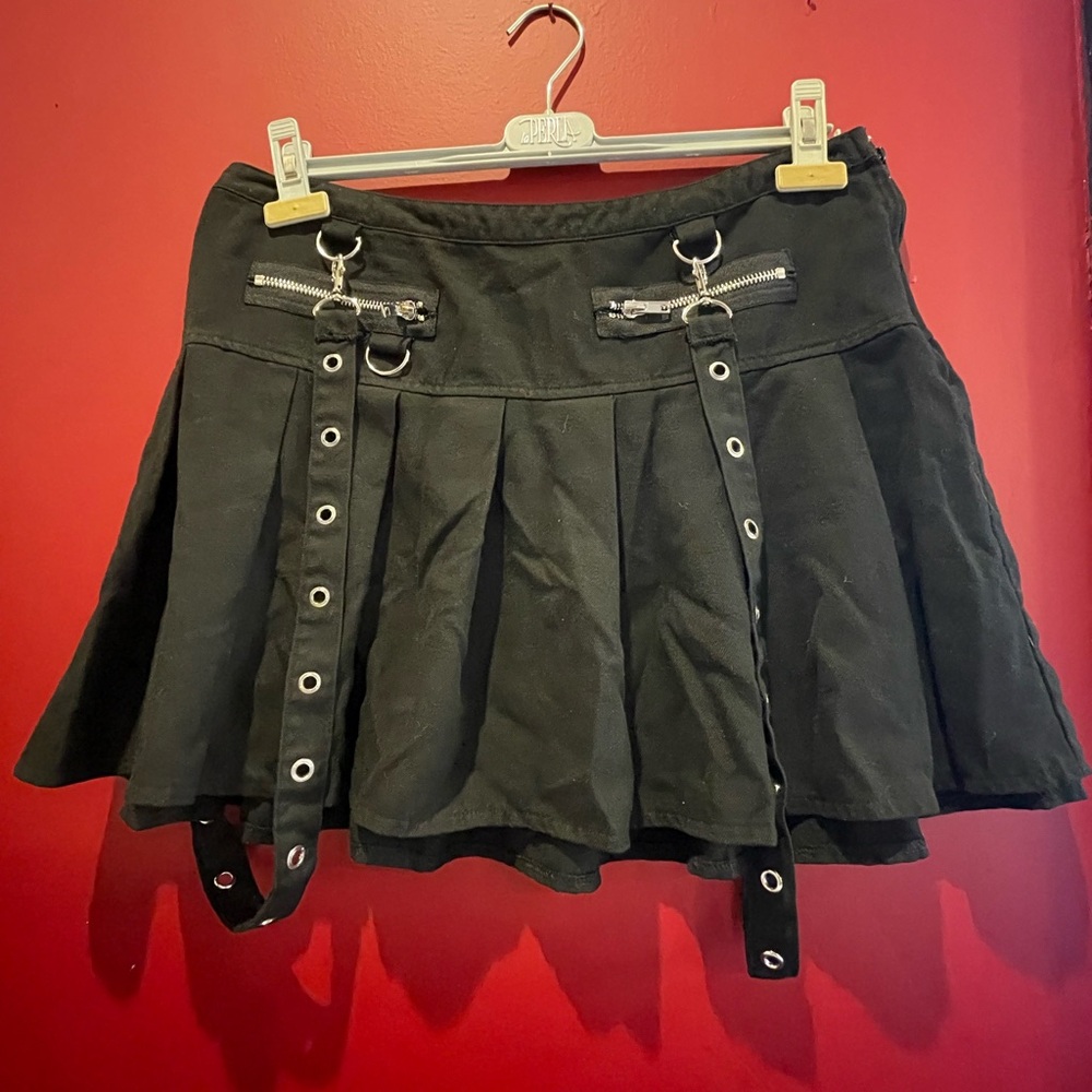 Edgy Goth Punk Black Mini Skirt